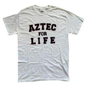SDSU Aztecs Aztec For Life T-Shirt San Diego State White Men’s Size Medium